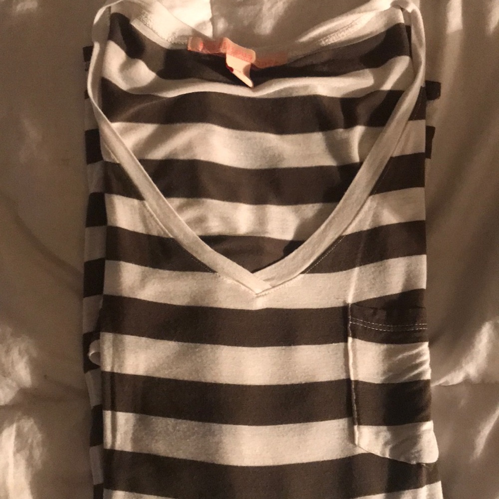 Olive and white t-shirt